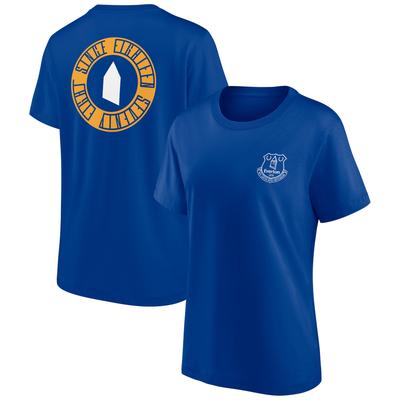 Everton Revolve Grafik-T-Shirt vorne und hinten – Königsblau – Damen Image