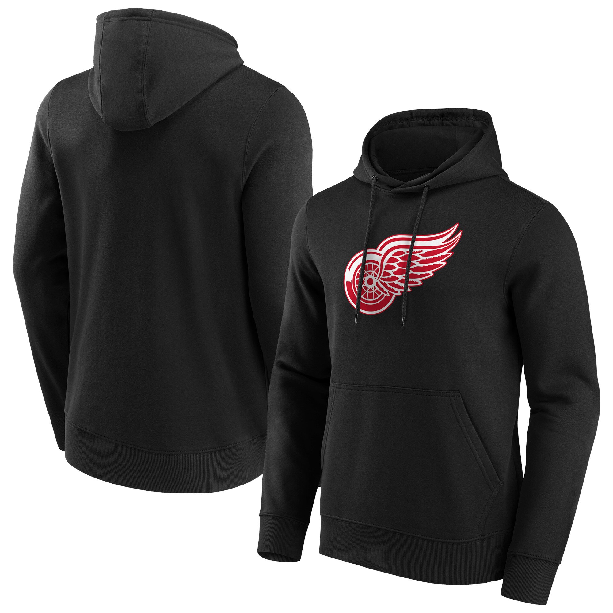 Detroit Red Wings Fanatics Branded Iconic Secondary Color Logo Graphic Hoodie - Schwarz - Herren Image