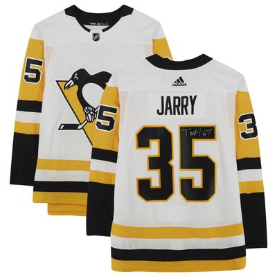 Tristan Jarry – Weißes, signiertes authentisches Adidas-Trikot der Pittsburgh Penguins Image