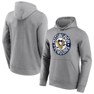 Pittsburgh Penguins Fanatics Branded True Classics Vintage Graphic Hoodie - Sportgrau - Herren Image