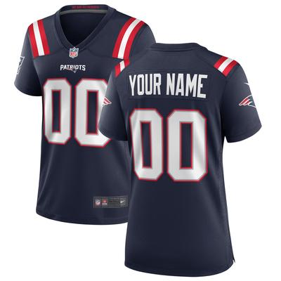 New England Patriots Nike Game Heimtrikot - Marineblau - Personalisiert - Damen Image