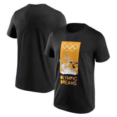 The Olympic Collection x Looney Tunes T-Shirt mit Grafik „Podium Retro Poster“ – Schwarz Image
