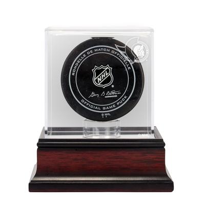Ottawa Senators (2020-heute) Mahagoni Hockey Puck Logo Vitrine Image