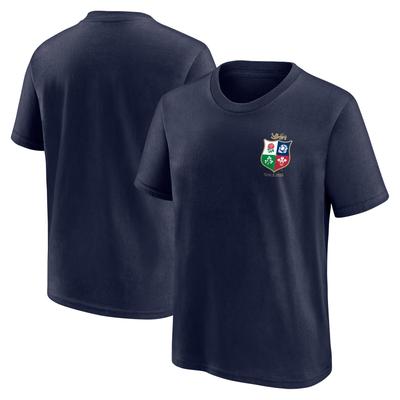 T-Shirt mit kleinem Wappen der British & Irish Lions – Marineblau – Junior Image