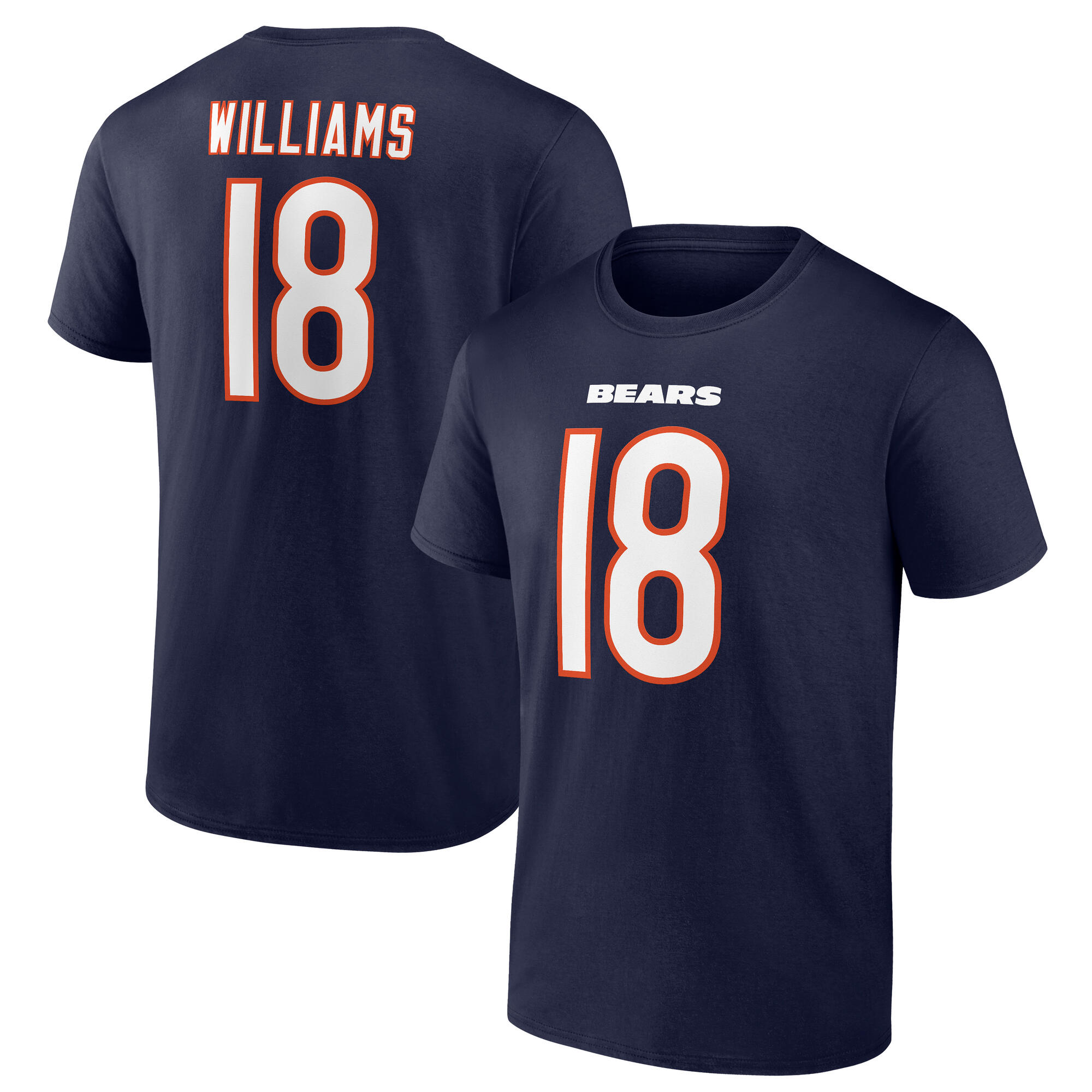 Chicago Bears Name und Nummer Grafik T-Shirt - Caleb Williams 18 - Herren Image