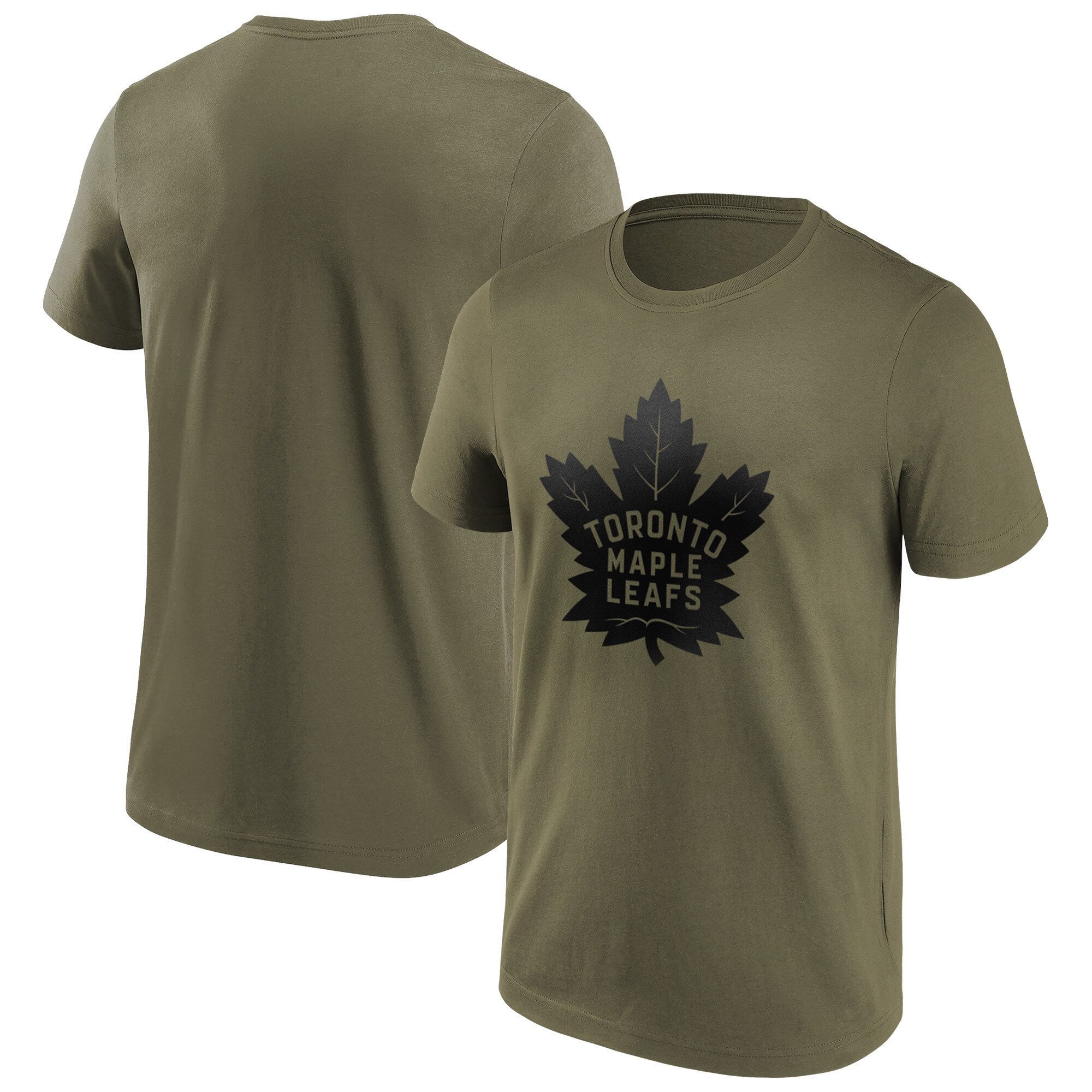 Toronto Maple Leafs Fanatics Branded Iconic Preferred Logo Graphic T-Shirt - Khaki - Herren Image