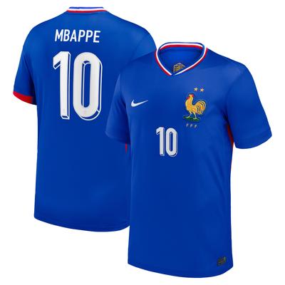 Frankreich Nike Stadium Heimtrikot 2024 - Kinder mit Aufdruck Mbappe 10 Image