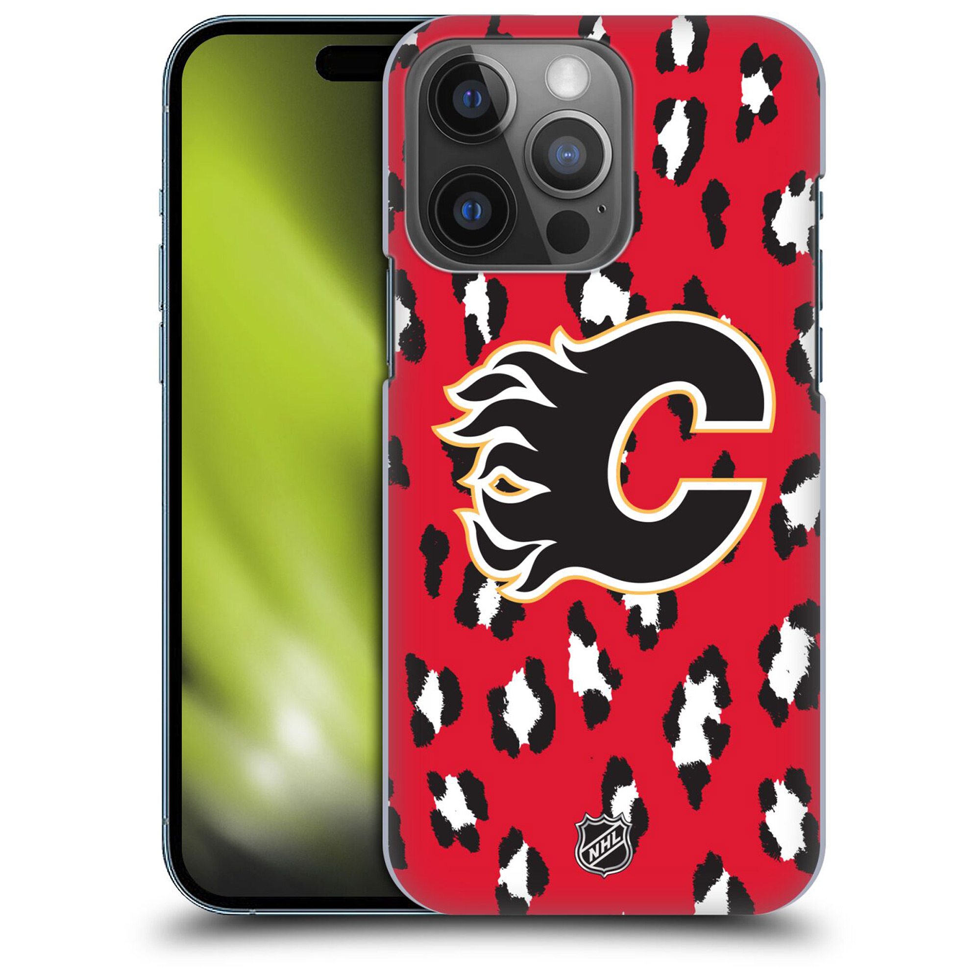 Calgary Flames NHL Leopard Grafik Phone Case - iPhone Image