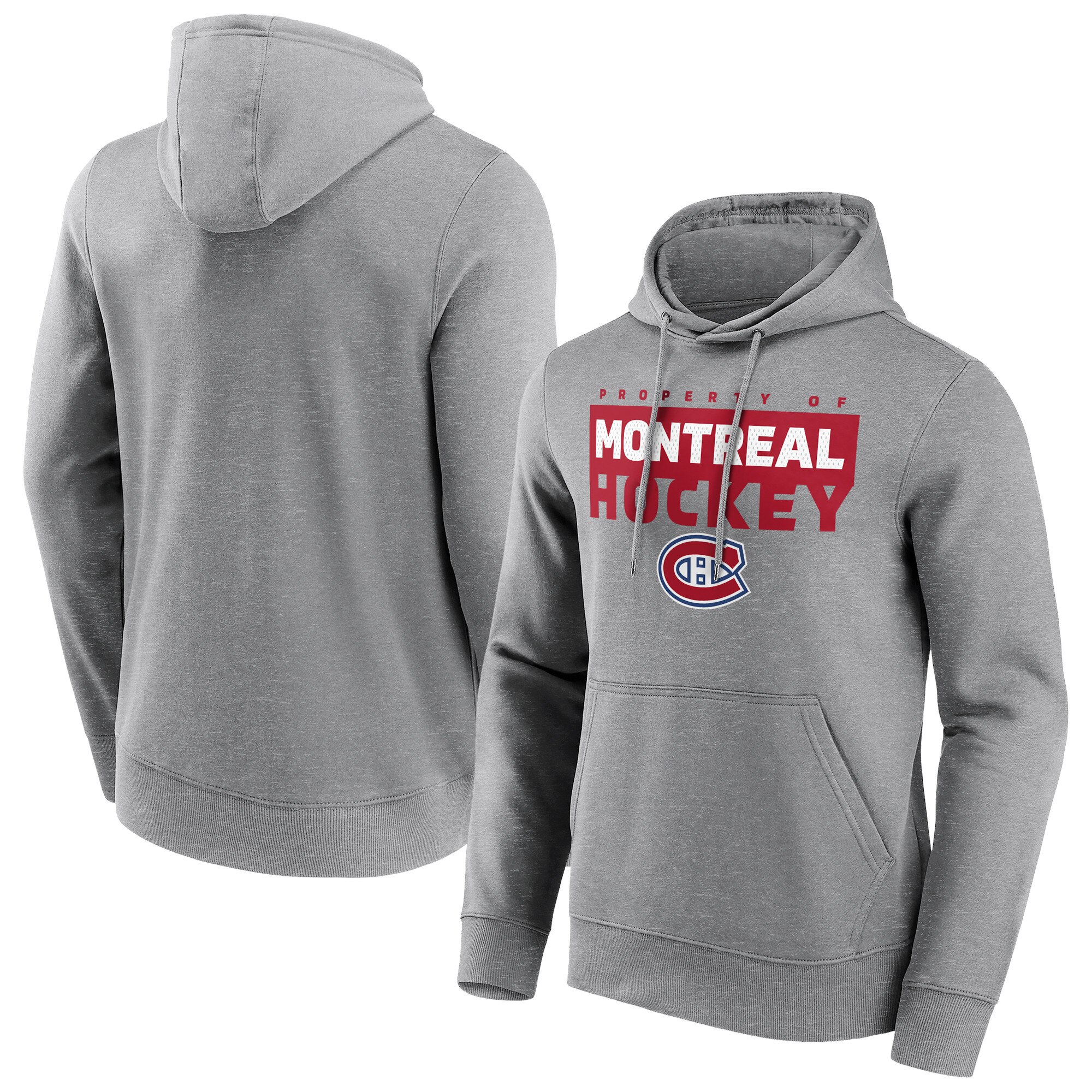 Montreal Canadiens Fanatics Branded Gain Ground Hoodie - Sportgrau - Herren Image