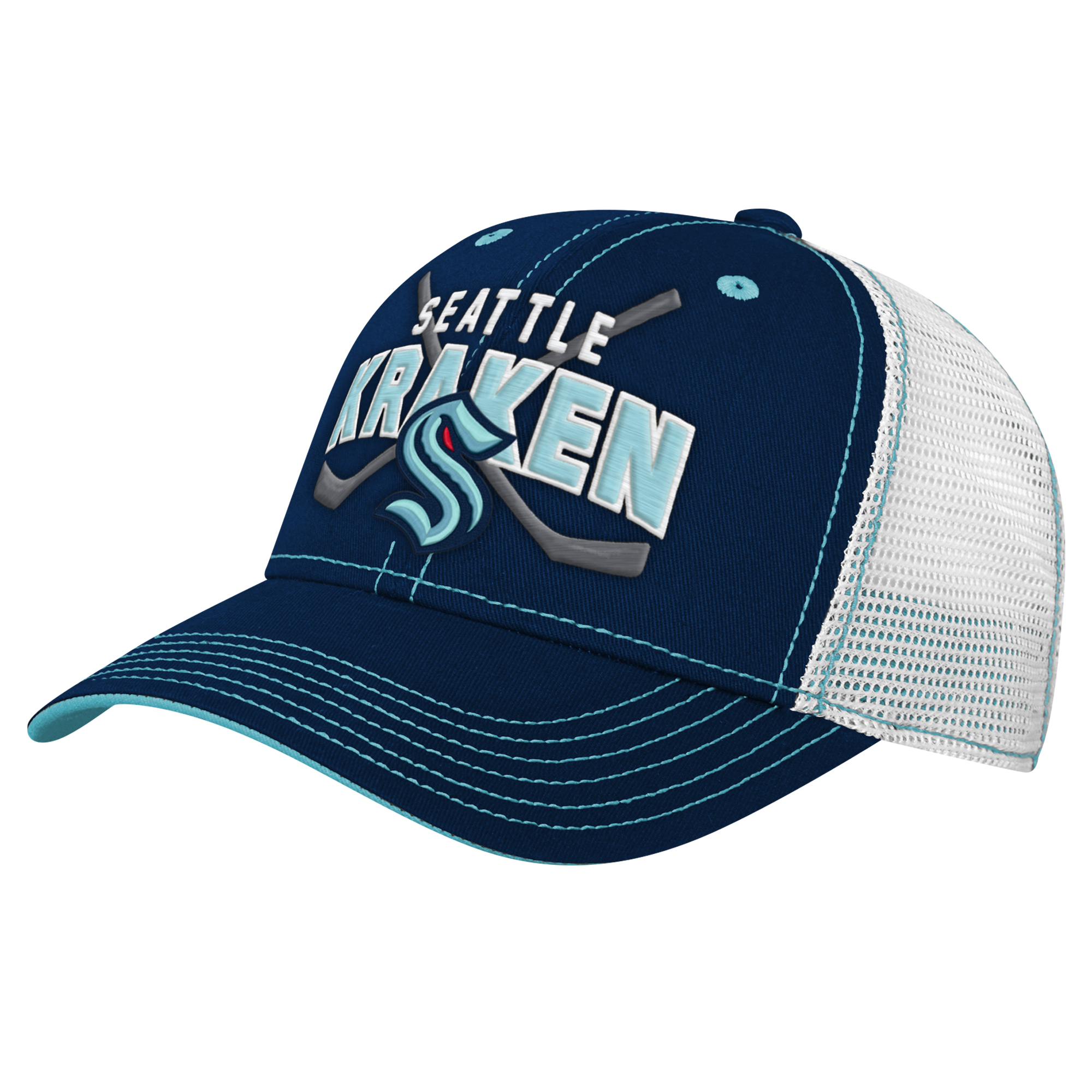 Seattle Kraken Verstellbare Lock Up Mesh-Kappe – Jugend Image