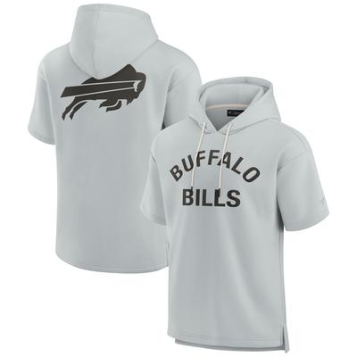 Unisex Fanatics Grauer Buffalo Bills Elements Superweicher Fleece-Kapuzenpullover mit kurzen Ärmeln Image