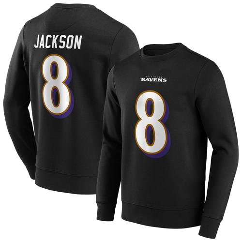 Baltimore Ravens Crew-Sweatshirt mit alternativem Namen und Nummer - Lamar Jackson - Herren