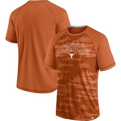 Texas Longhorns Fanatics Herren Orange Raglan-T-Shirt mit Bogen-Umriss