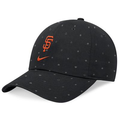 Verstellbare Nike San Francisco Giants Primetime Print Club-Kappe für Herren in Schwarz Image