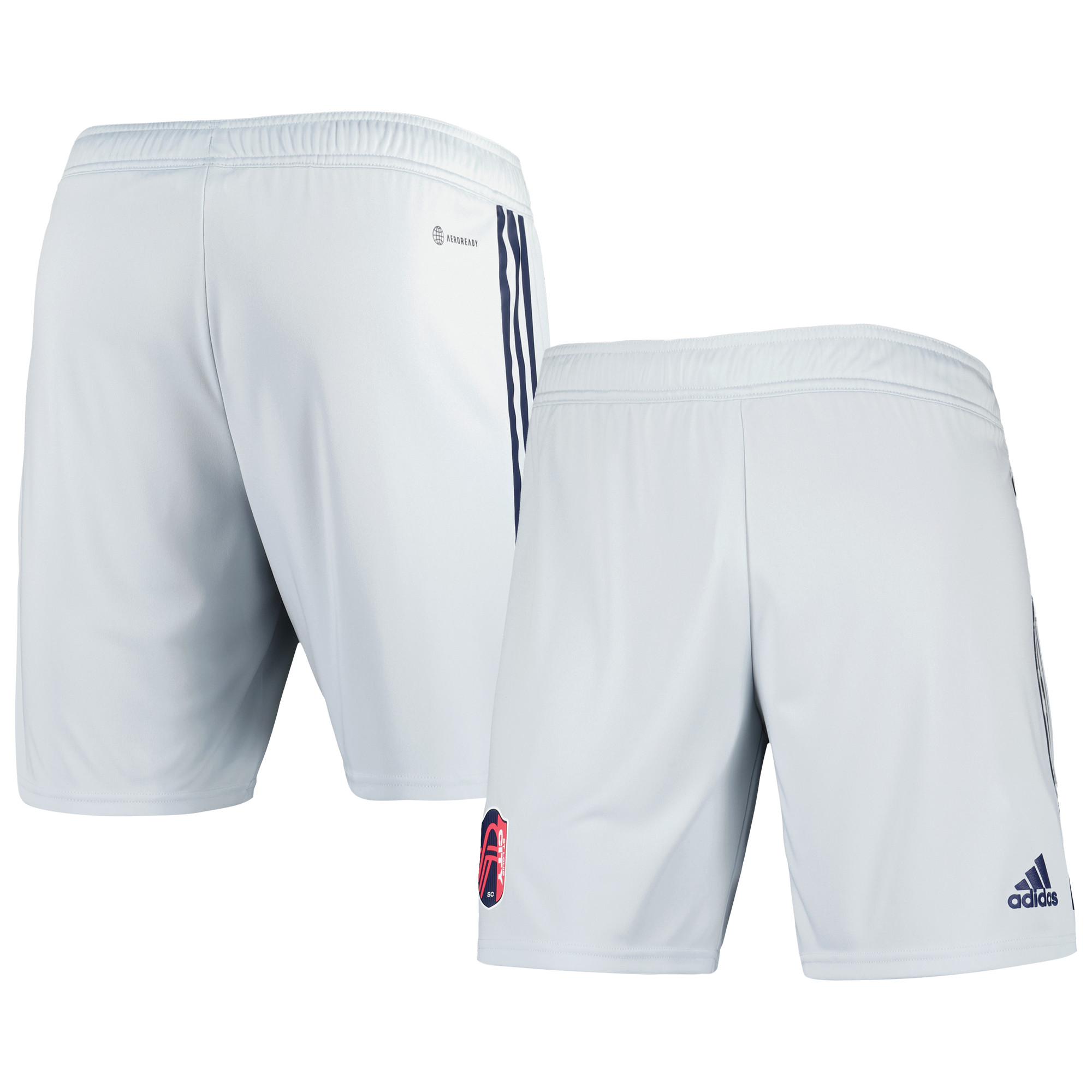 Graue adidas St. Louis City SC 2023 Auswärtstrikot AEROREADY Authentic-Shorts für Herren Image