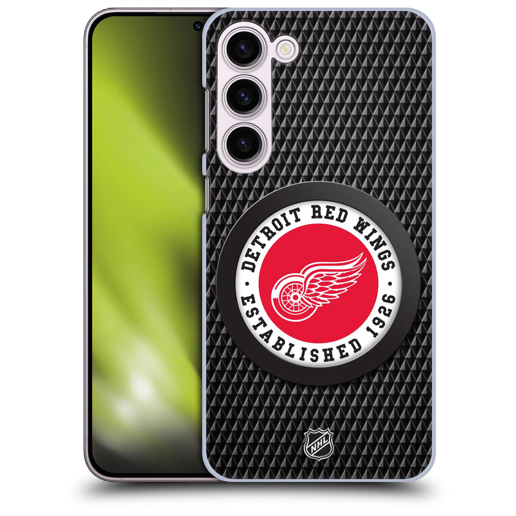 Detroit Red Wings NHL Puck Texture Grafik Phone Case - Samsung Image