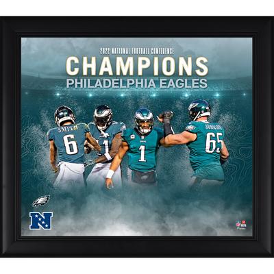 Philadelphia Eagles, gerahmt, 15 x 17 Zoll, 2022 NFC Champions Collage Image