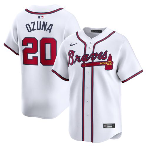 Atlanta Braves Nike MLB Limited Heimtrikot – Weiß – Marcell Ozuna – Herren