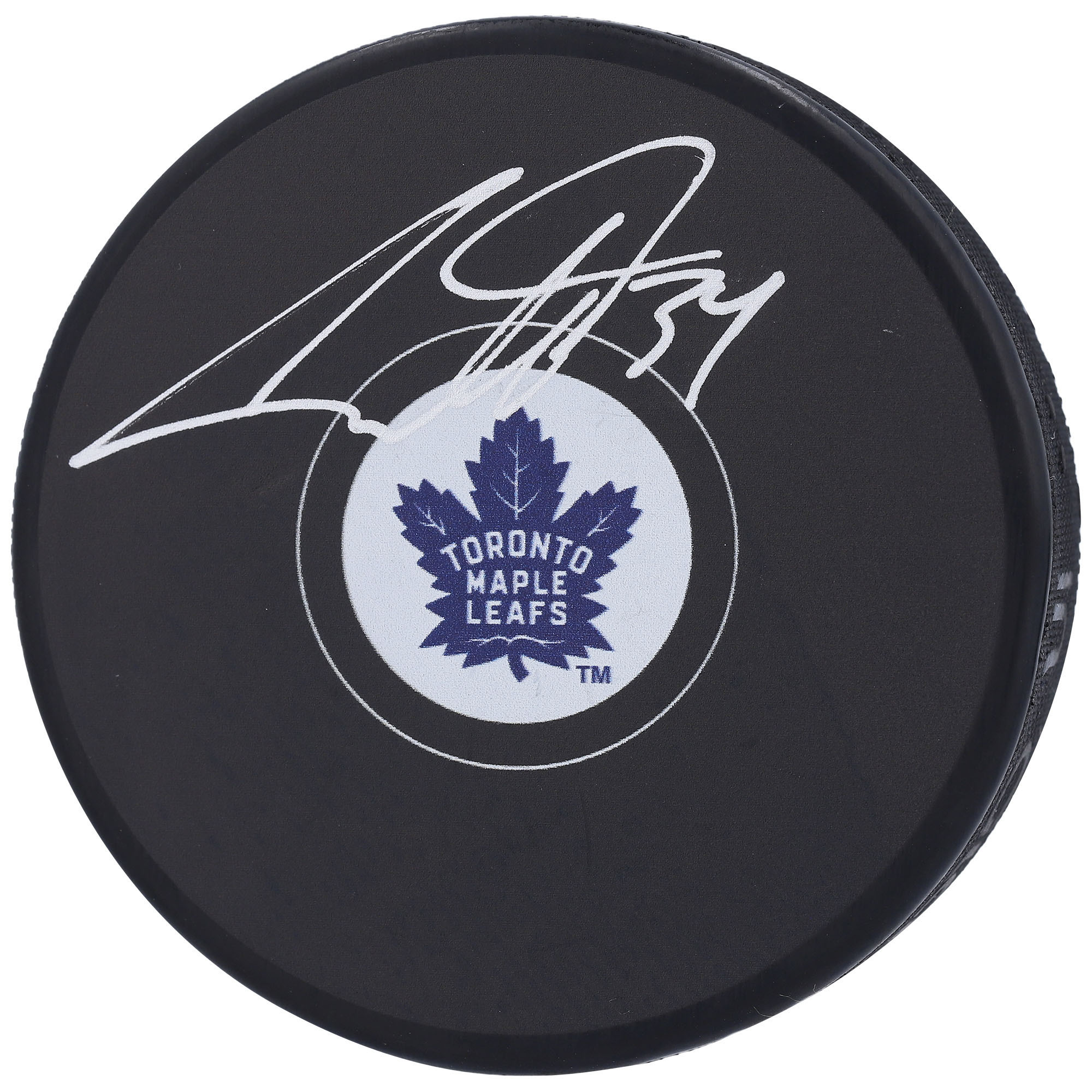 Signierter Hockeypuck von Auston Matthews aus den Toronto Maple Leafs Image