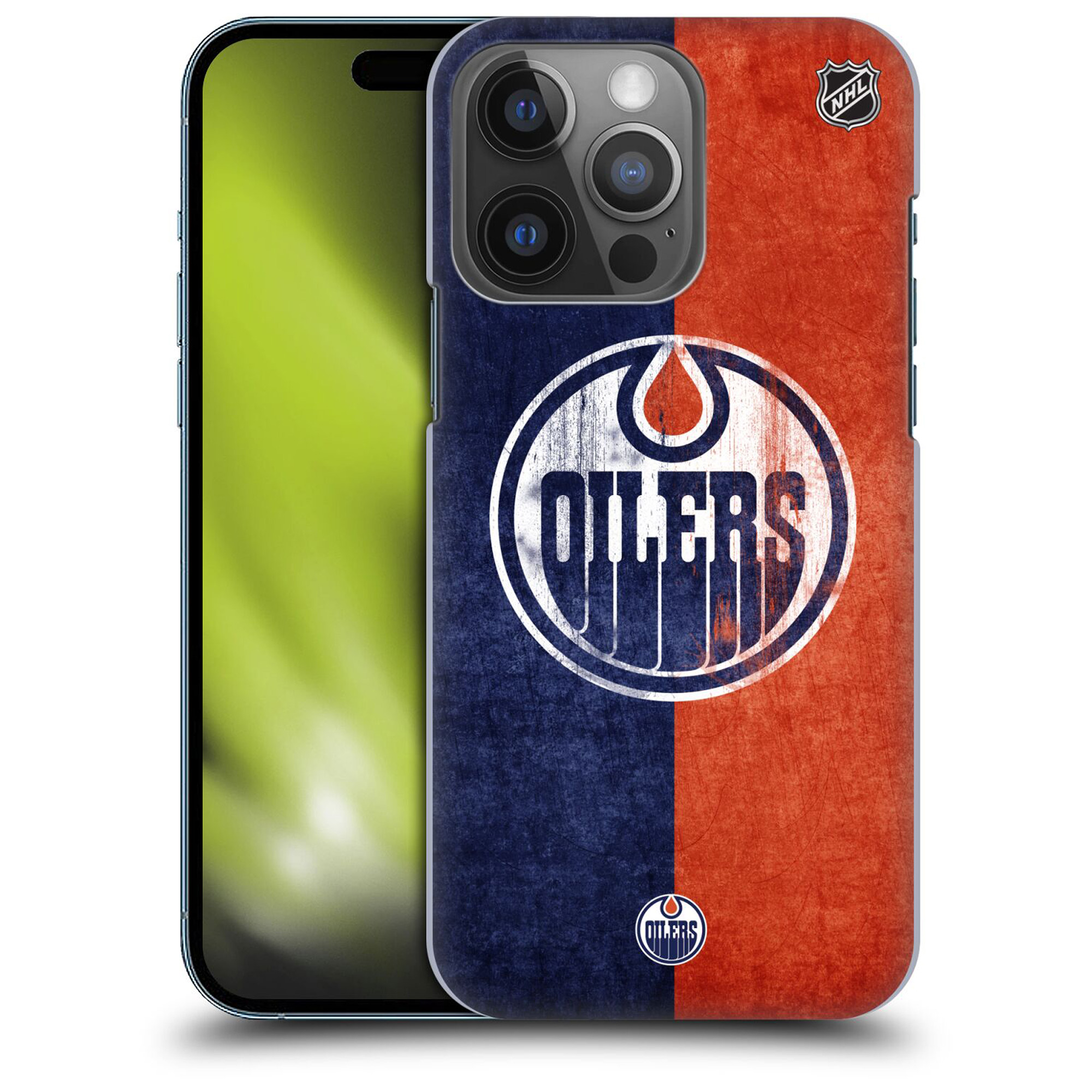 Edmonton Oilers NHL Half Distressed Grafik Phone Case - iPhone Image