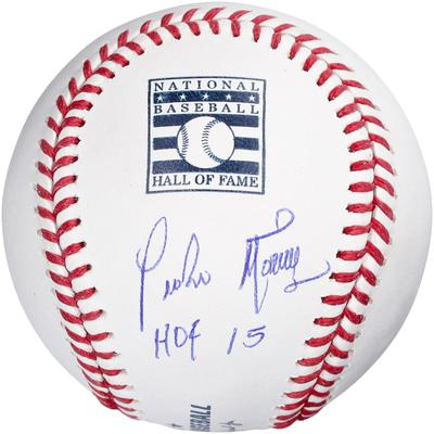 Pedro Martinez Boston Red Sox signierter Baseball mit Hall of Fame-Logo und „HOF 15“-Aufschrift Image