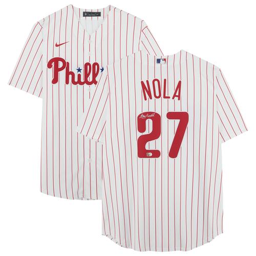 Aaron Nola Philadelphia Phillies signiertes weißes Nike-Replika-Trikot