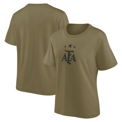 Übergroßes T-Shirt mit argentinischem Mono-Logo und Grafik – Khaki – Damen Image
