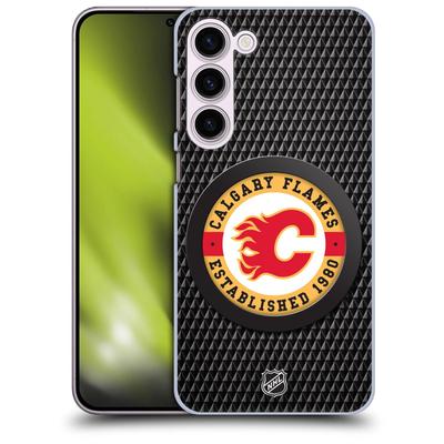 Calgary Flames NHL Puck Texture Grafik Phone Case - Samsung Image