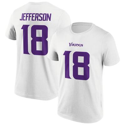 Minnesota Vikings Road Name & Number T-Shirt - Justin Jefferson - Herren Image