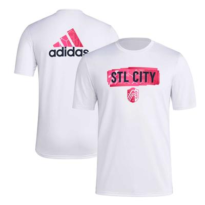 Weißes adidas St. Louis City SC Local Pop AEROREADY T-Shirt für Herren Image