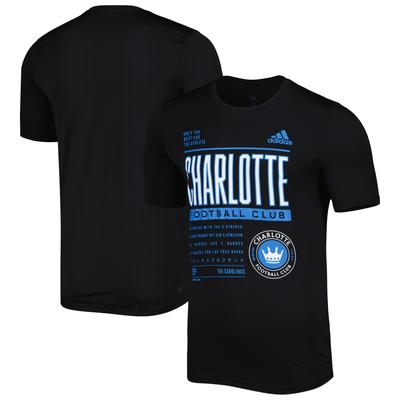 Schwarzes adidas Charlotte FC Club DNA Performance-T-Shirt für Herren Image