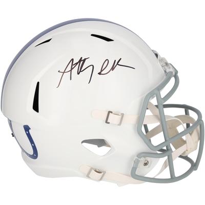 Anthony Richardson Indianapolis Colts signierter Riddell 2021 Throwback Speed Replica-Helm Image