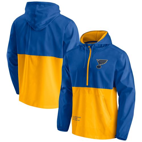 Blau/goldfarbene St. Louis Blues Thrill Seeker Anorak-Jacke mit halbem Reißverschluss für Herren