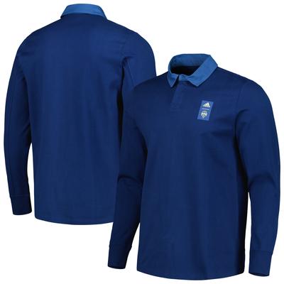 Adidas 2023 Player Navy Seattle Sounders FC Travel Langarm-Poloshirt für Herren Image