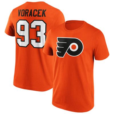 Philadelphia Flyers Fanatics Branded Iconic Name & Number Graphic T-Shirt - Orange - Voracek 93 - Herren Image