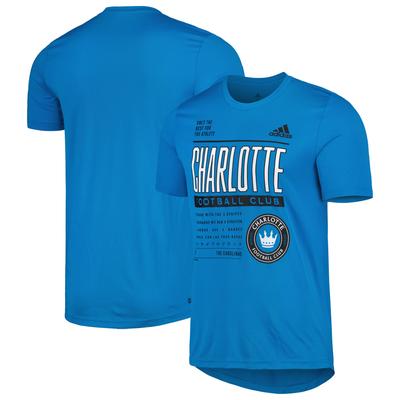 Blaues adidas Charlotte FC Club DNA Performance-T-Shirt für Herren Image