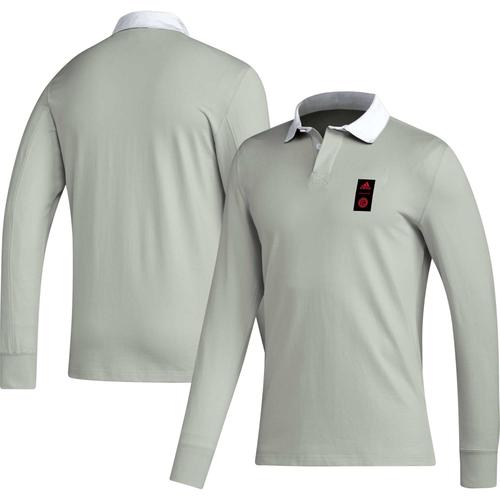 adidas 2023 Player Grey Chicago Fire Travel Langarm-Poloshirt für Herren