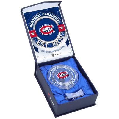 Montreal Canadiens Crystal Puck – gefüllt mit Heimeis aus der Saison 2023–24 Image