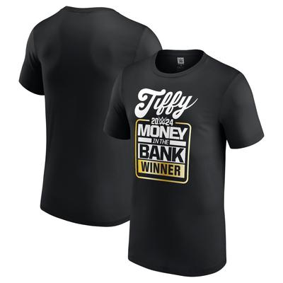 WWE Tiffany Stratton Money In The Bank 2024 Gewinner-T-Shirt für Damen – Schwarz – Herren Image