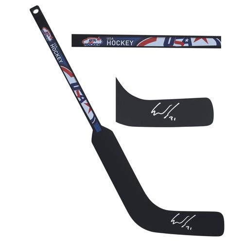 Spencer Knight USA Hockey signierter Mini-Composite-Torwartschläger