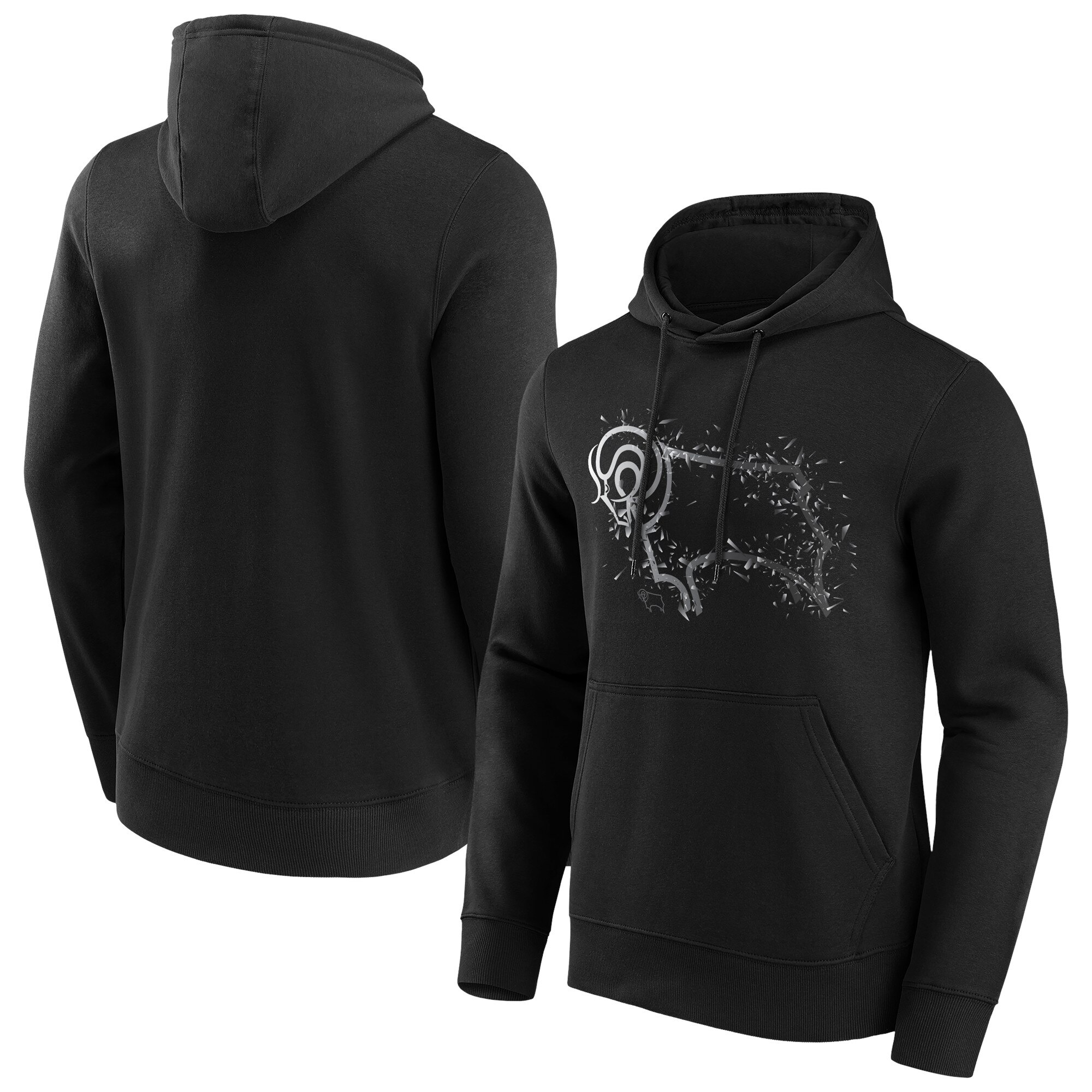 Derby County Shatter Graphic Hoodie -Schwarz - Herren Image
