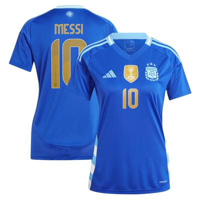 Blaues adidas Lionel Messi-Auswärtstrikot der argentinischen Nationalmannschaft 2024 für Damen Image
