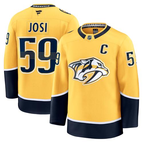 Gelbes Nashville Predators-Heimtrikot mit Roman Josi von Fanatics für Herren, Premium