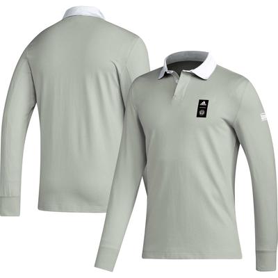 Adidas 2023 Player Grey Philadelphia Union Travel Langarm-Poloshirt für Herren Image