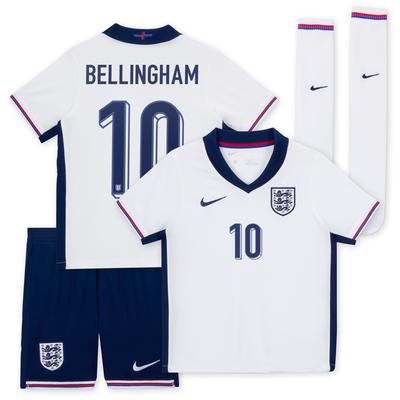 England Nike Stadium Mini-Heimausrüstung 2024 - Kleinkinder mit Aufdruck Bellingham 10 Image