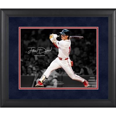 Jarren Duran Boston Red Sox Faksimile Signatur gerahmt 11" x 14" Spotlight Foto Image