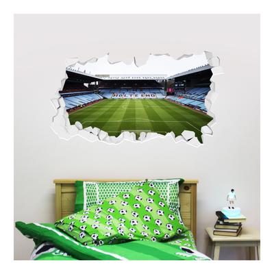 Aston Villa Villa Park Stadion kaputter Wandaufkleber – 90 cm x 45 cm Image