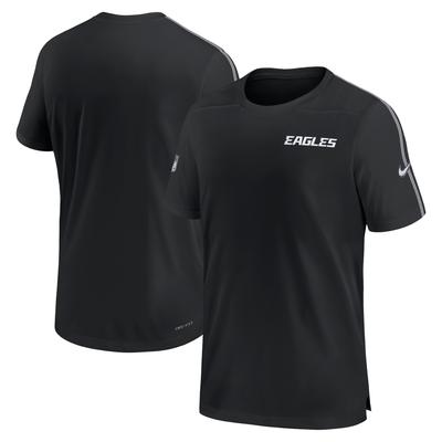 Schwarzes Nike Philadelphia Eagles 2024 Sideline Coach UV Performance T-Shirt für Herren Image