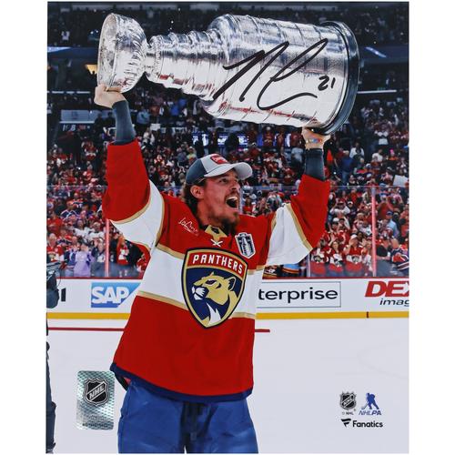 Nick Cousins, Florida Panthers, signiertes Stanley Cup-Siegerfoto 2024, 20,3 x 25,4 cm, Raising Cup