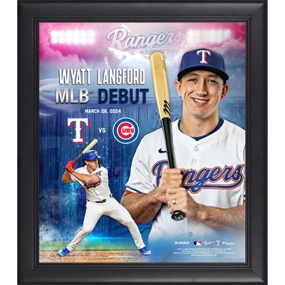 Wyatt Langford Texas Rangers 15" x 17" 2024 MLB-Debüt-Collage Image